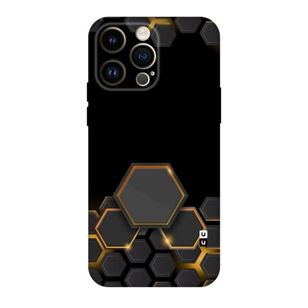 Black Gold Hexa Original Polycarbonate Back Case for iPhone 14 Pro Max
