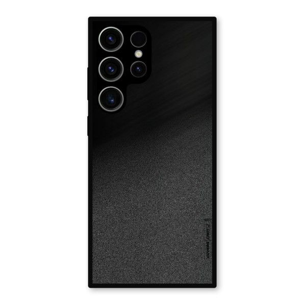 Black Grey Noise Fusion Metal Back Case for Galaxy S23 Ultra