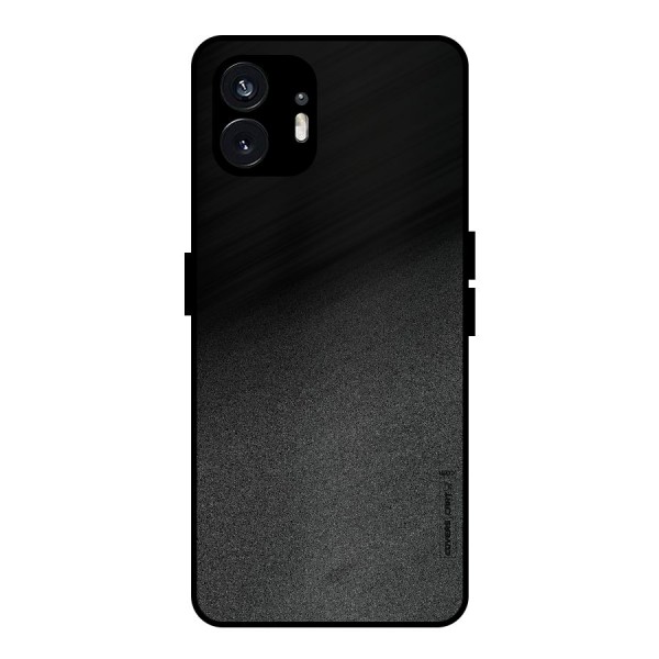Black Grey Noise Fusion Metal Back Case for Nothing Phone 2