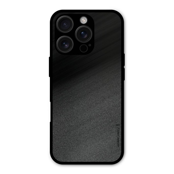 Black Grey Noise Fusion Metal Back Case for iPhone 16 Pro