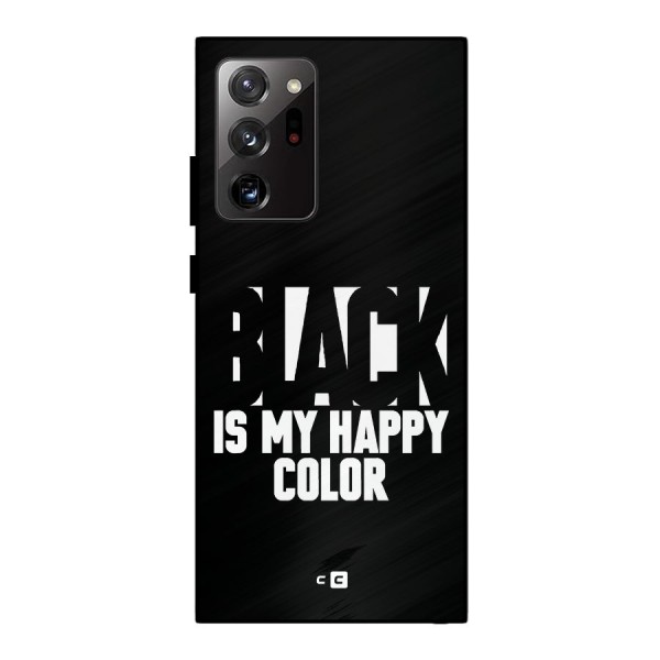 Black My Happy Color Metal Back Case for Galaxy Note 20 Ultra