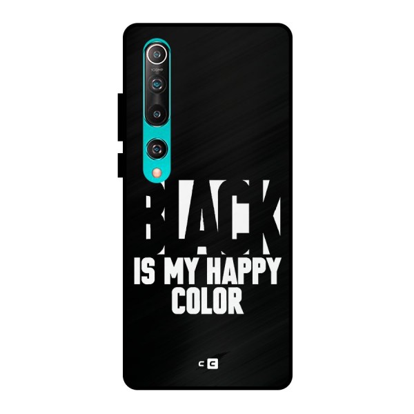 Black My Happy Color Metal Back Case for Mi 10