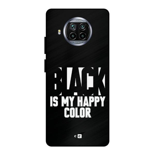 Black My Happy Color Metal Back Case for Mi 10i