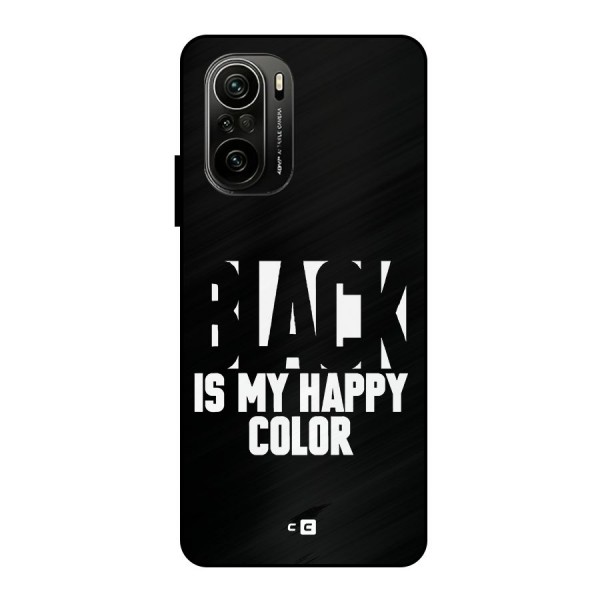 Black My Happy Color Metal Back Case for Mi 11X Pro