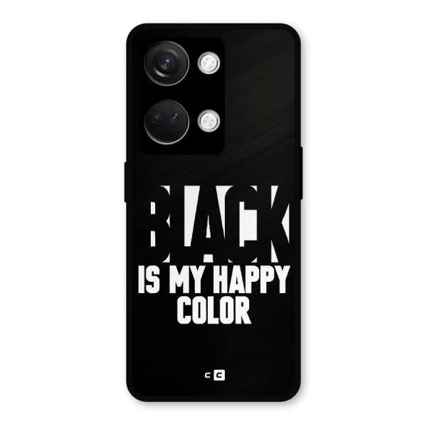 Black My Happy Color Metal Back Case for OnePlus Nord 3