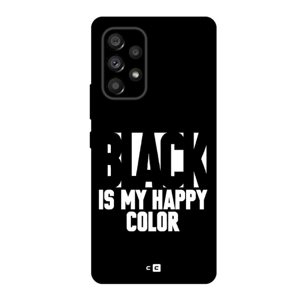 Black My Happy Color Original Polycarbonate Back Case for Galaxy A53 5G