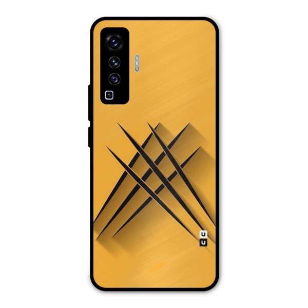 Black Paws Metal Back Case for Vivo X50