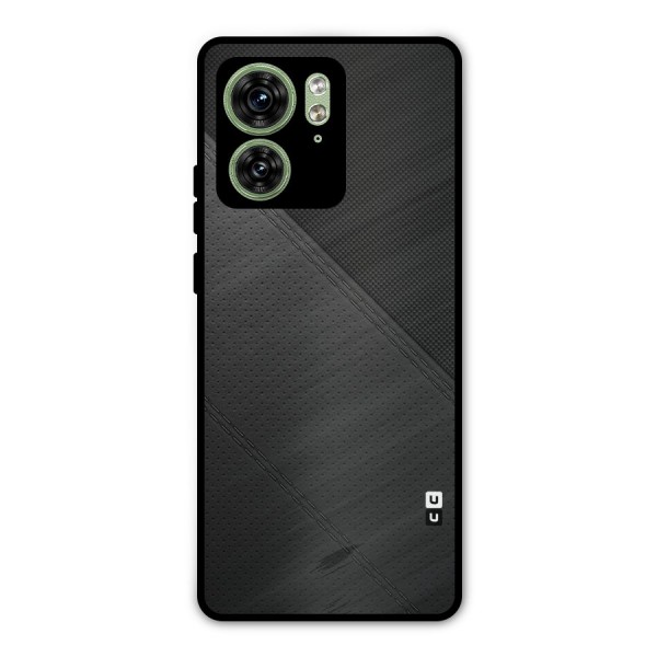 Black Polka Stripe Metal Back Case for Motorola Edge 40 5G