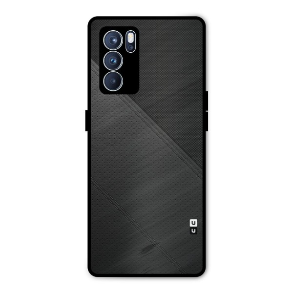 Black Polka Stripe Metal Back Case for Oppo Reno6 Pro 5G