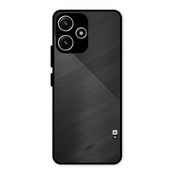 Black Polka Stripe Metal Back Case for Redmi 12 5G