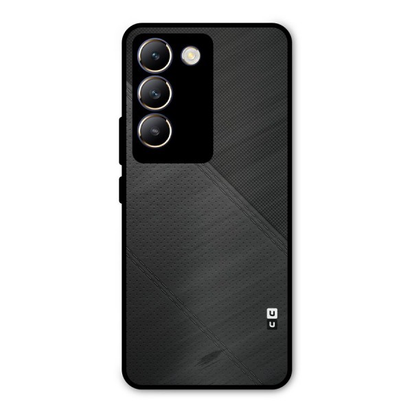 Black Polka Stripe Metal Back Case for Vivo T3 5G
