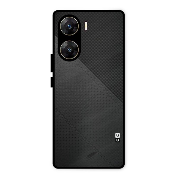 Black Polka Stripe Metal Back Case for Vivo V29e