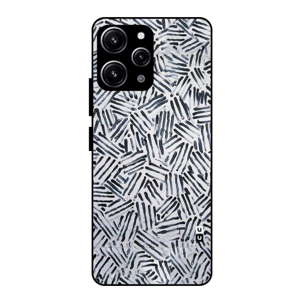 Black Tiny Uneven Glass Back Case for Redmi 12 4G
