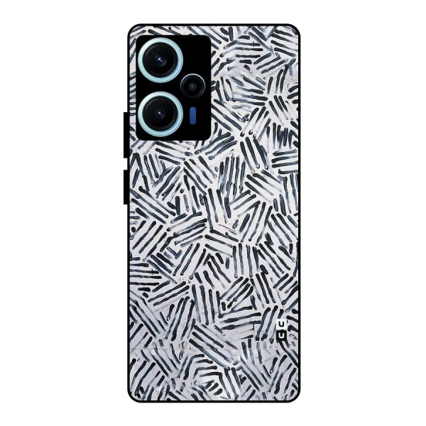 Black Tiny Uneven Metal Back Case for Poco F5