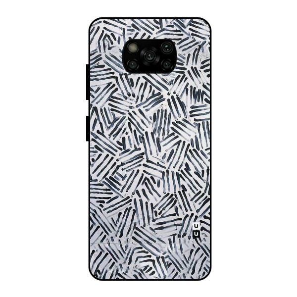 Black Tiny Uneven Metal Back Case for Poco X3