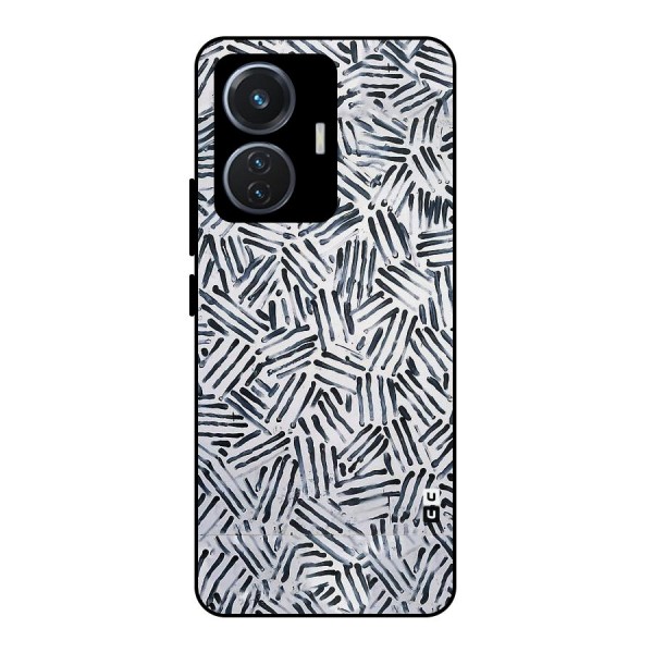 Black Tiny Uneven Metal Back Case for iQOO Z6 44W