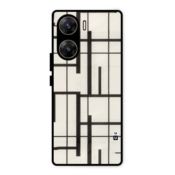 Black Unsymmetry Metal Back Case for Vivo V29e