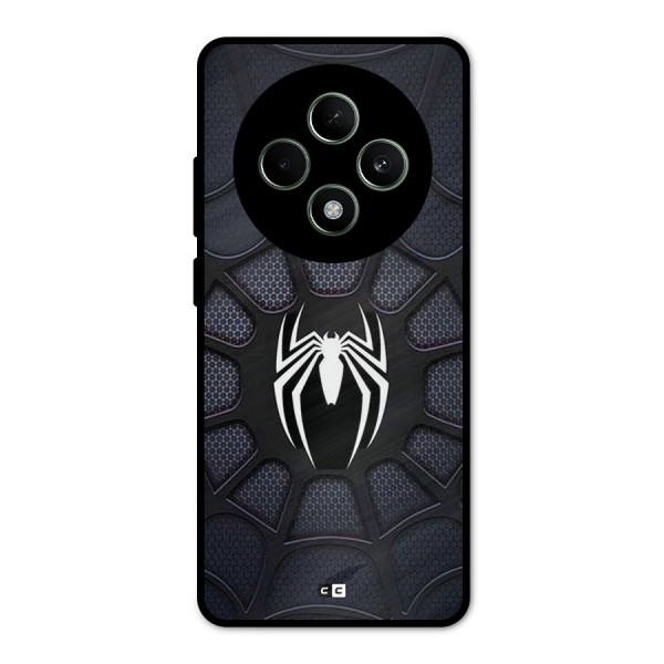 Black Web Metal Back Case for Oppo F27