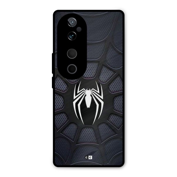 Black Web Metal Back Case for Vivo T3 Ultra