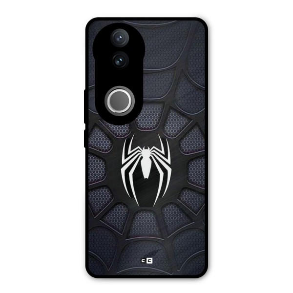 Black Web Metal Back Case for Vivo V50e