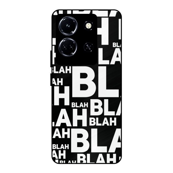 Blah Blah Pattern Metal Back Case for Infinix Note 30 5G