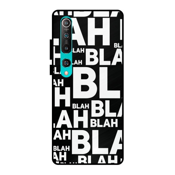 Blah Blah Pattern Metal Back Case for Mi 10
