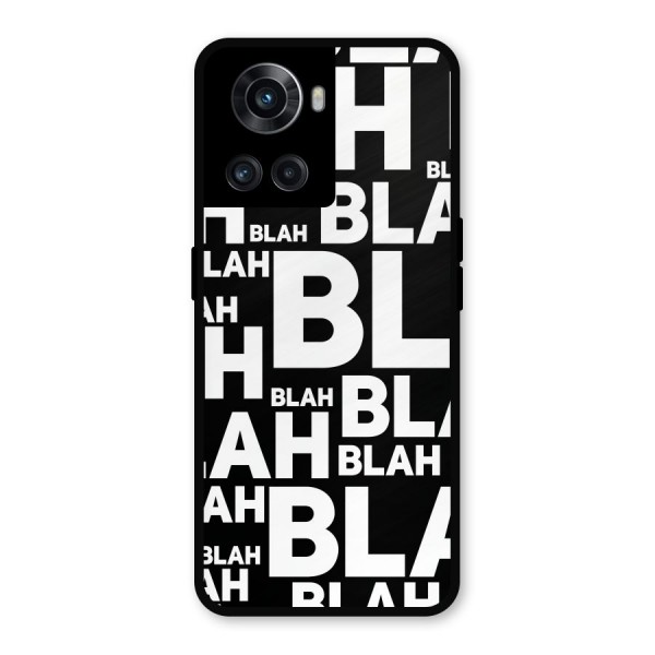 Blah Blah Pattern Metal Back Case for OnePlus 10R