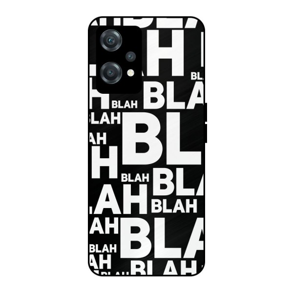 Blah Blah Pattern Metal Back Case for OnePlus Nord CE 2 Lite 5G