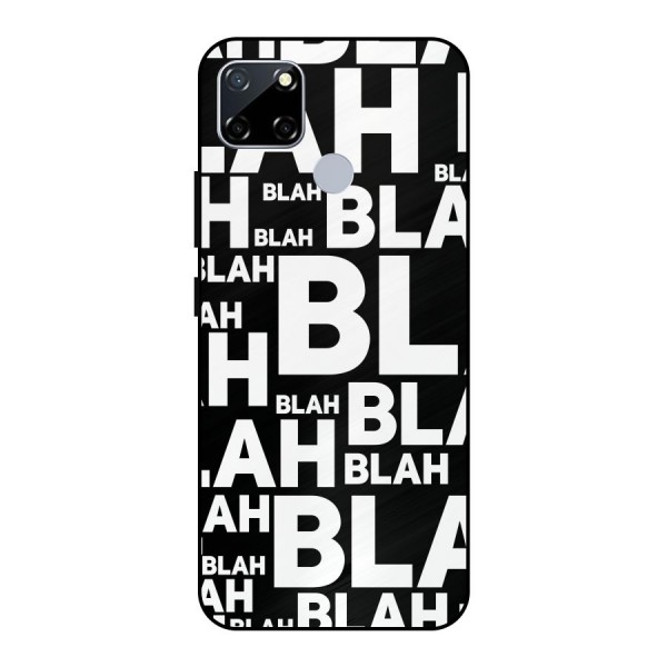 Blah Blah Pattern Metal Back Case for Realme Narzo 30A
