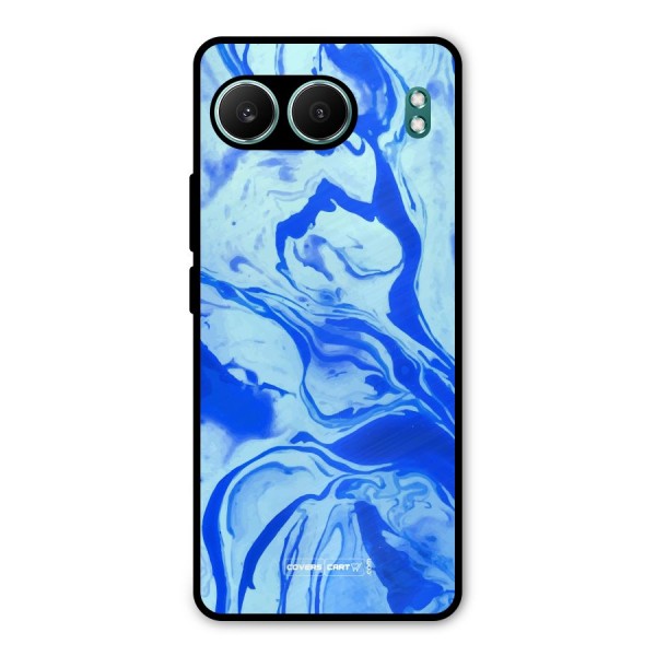 Blaze Blue Marble Texture Metal Back Case for OnePlus Nord 4