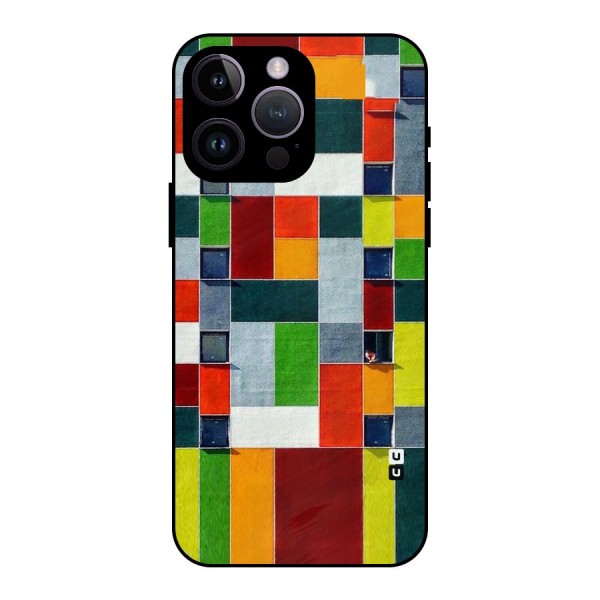 Block Color Design Metal Back Case for iPhone 14 Pro Max