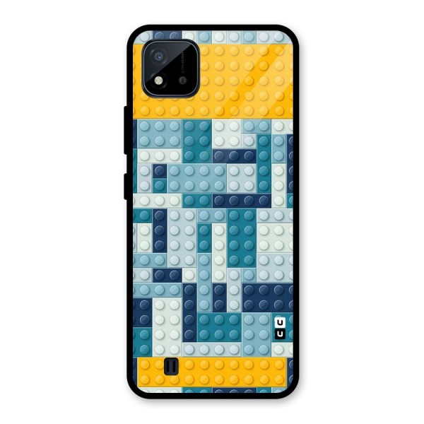 Blocks Blues Glass Back Case for Realme C11 2021