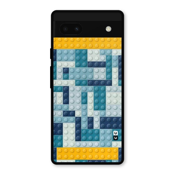 Blocks Blues Metal Back Case for Google Pixel 6a