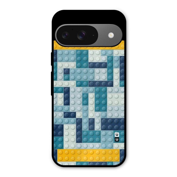 Blocks Blues Metal Back Case for Google Pixel 9