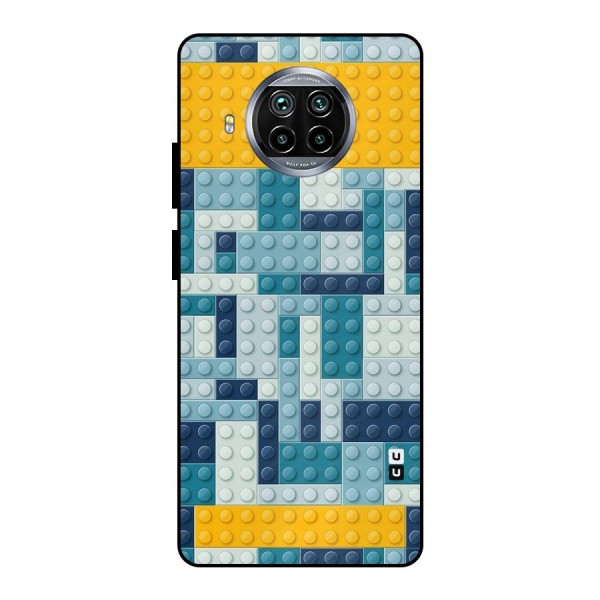 Blocks Blues Metal Back Case for Mi 10i