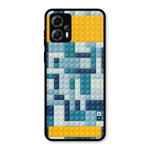 Blocks Blues Metal Back Case for Moto G13