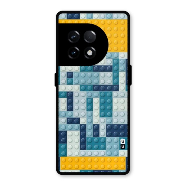 Blocks Blues Metal Back Case for OnePlus 11R