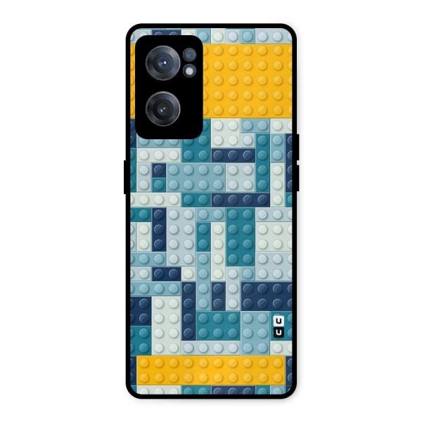Blocks Blues Metal Back Case for OnePlus Nord CE 2 5G