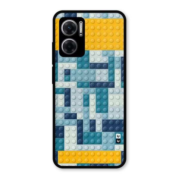 Blocks Blues Metal Back Case for Redmi 11 Prime 5G