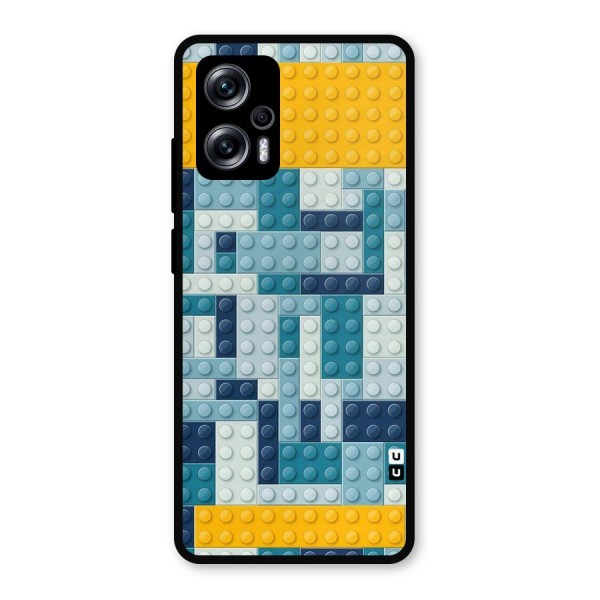 Blocks Blues Metal Back Case for Redmi K50i