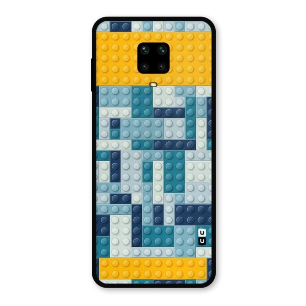 Blocks Blues Metal Back Case for Redmi Note 10 Lite