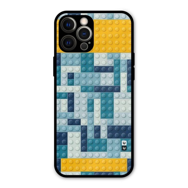Blocks Blues Metal Back Case for iPhone 12 Pro Max