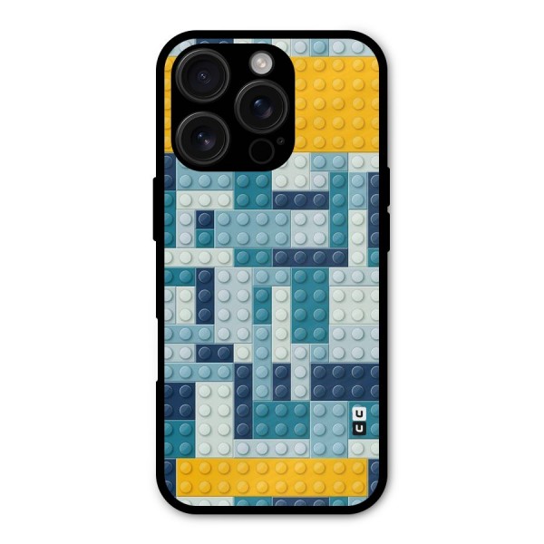 Blocks Blues Metal Back Case for iPhone 16 Pro