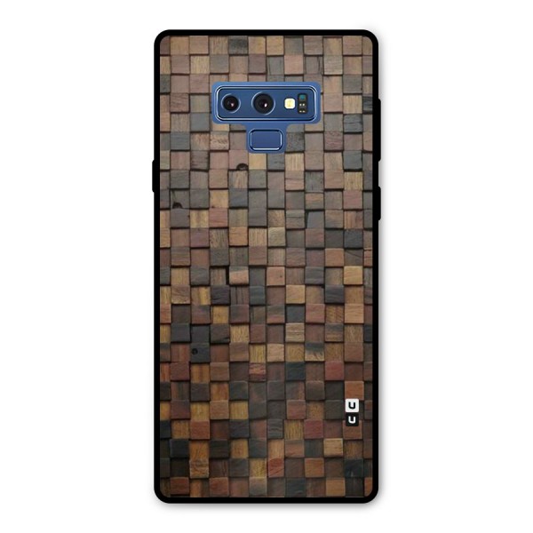 Blocks Of Wood Metal Back Case for Galaxy Note 9