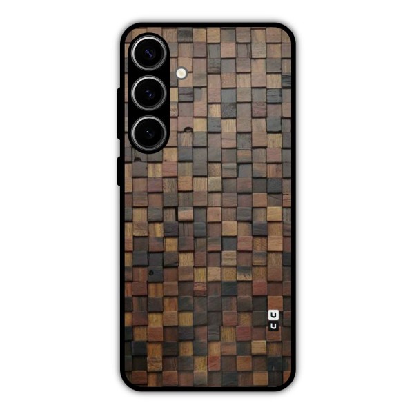 Blocks Of Wood Metal Back Case for Galaxy S24 Plus