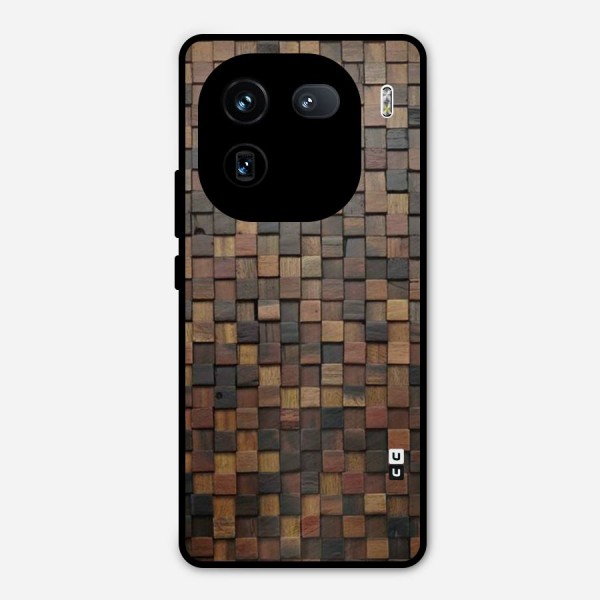 Blocks Of Wood Metal Back Case for iQOO 12