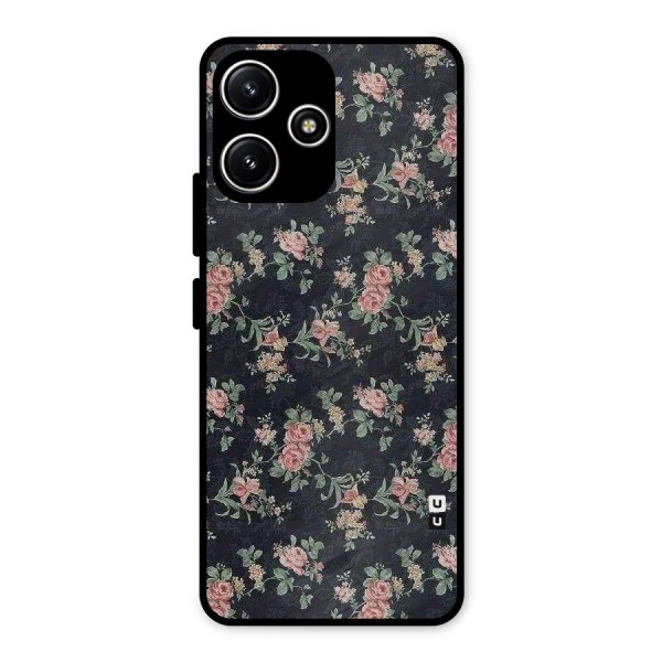 Bloom Black Metal Back Case for Redmi 12 5G