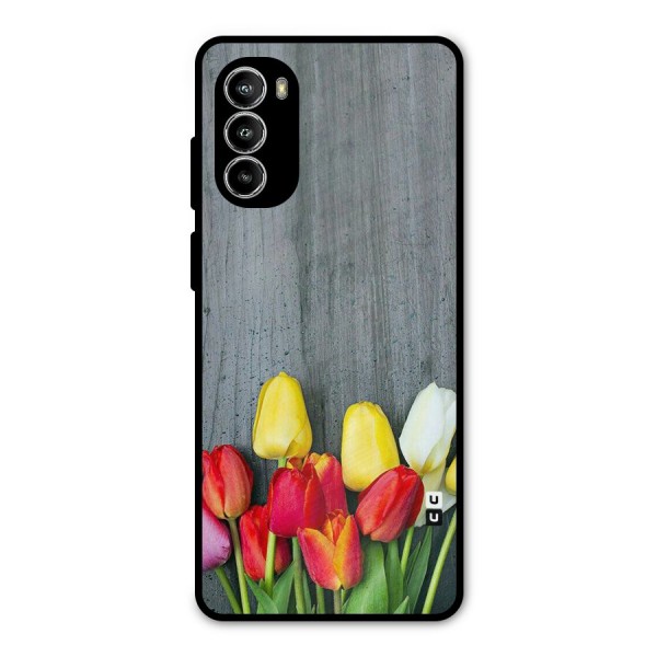 Bloom Grey Metal Back Case for Moto G52