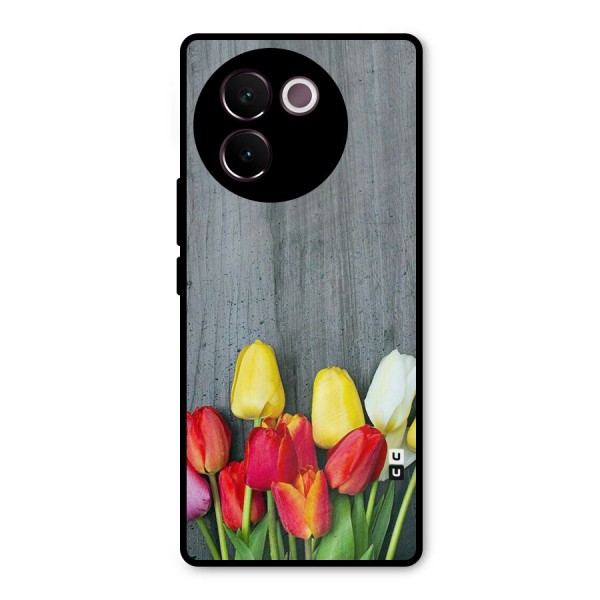 Bloom Grey Metal Back Case for Vivo V30e