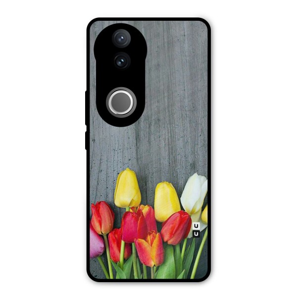 Bloom Grey Metal Back Case for Vivo V50e